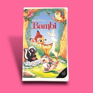 ηεω Bambi Walt Disney's Black-Diamond Classic Series Vtg VHS Kid's Movie Perfect